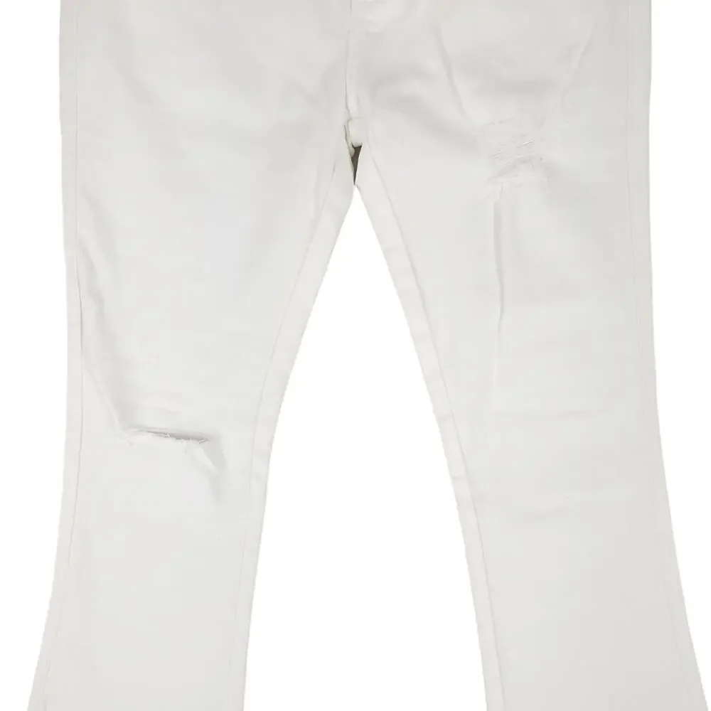 Ser.o.ya Olivia Mid Rise Flare Jeans White - Picture 7 of 15